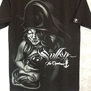 “Overboard” SULLEN ANGELS Custom Tattoo Designed 2015 Retired NWT SM Tee